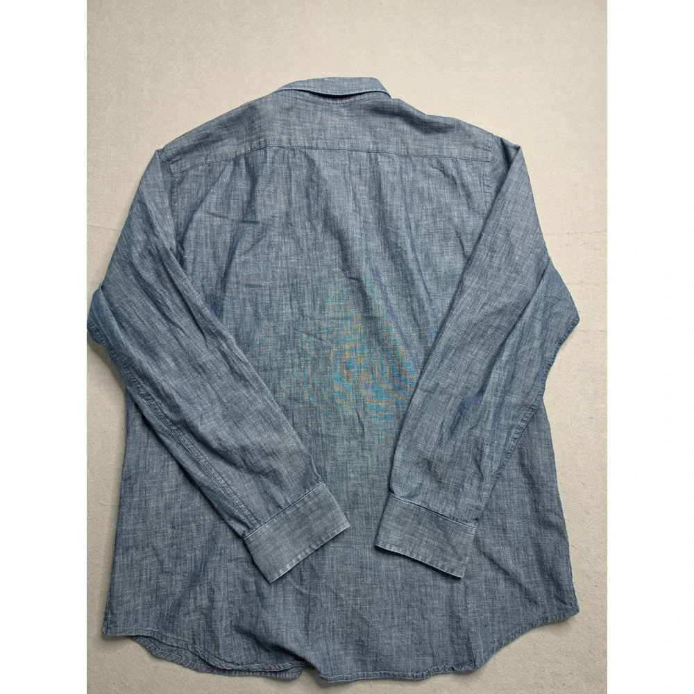 Banana Republic Shirt Men's XL Blue Soft Wash Slim Fit Button-Up Everyday Wear